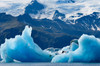 Iceland, floating glaciers form blue ice sculptures in Jokulsarlon, glacier lagoon Poster Print by Mark Williford (24 x 18) # EU14MWI0015