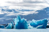 Iceland, floating glaciers form blue ice sculptures in Jokulsarlon, glacier lagoon Poster Print by Mark Williford # EU14MWI0016