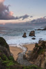 Stream flowing into the Pacific Ocean at Soberanes Point with the coastline in view Poster Print by Sheila Haddad - Item # VARPDDUS05SHA0129