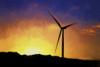 USA, California, Ocotillo Wind Energy Facility. Silhouette of wind turbine at sunset.  Poster Print by Jaynes Gallery - Item # VARPDDUS05BJY1304