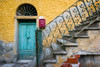 Italy, Manarola Colorful house and stairway Credit as: Jim Nilsen / Jaynes Gallery Poster Print by Jaynes Gallery (24 x 18) # EU16BJY0454