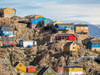 Town of Uummannaq, northwest Greenland, located on an island in the Uummannaq Fjord System Poster Print by Martin Zwick (24 x 18) # GR01MZW1919