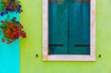 Italy, Burano Colorful house wall and window Credit as: Jim Nilsen / Jaynes Gallery Poster Print by Jaynes Gallery (24 x 18) # EU16BJY0432