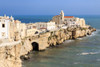 Italy, Foggia, Apulia, Gargano NP, Vieste. Old town of Vieste cityscape with medieval church Poster Print by Emily Wilson - Item # VARPDDEU16EWI0259