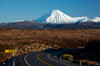 Mt Ngauruhoe and Desert Road, Tongariro National Park, Central Plateau, North Island, New Zealand Poster Print by David Wall (24 x 18) # AU03DWA0751