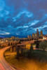 City skyline and Interstate 90 and 5 from Rizal Bridge in downtown Seattle, Washington State, USA Poster Print by Chuck Haney (18 x 24) # US48CHA0362