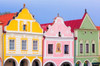 Czech Republic, Telc Colorful houses on main square Credit as: Jim Nilsen / Jaynes Gallery Poster Print by Jaynes Gallery (24 x 18) # EU06BJY0050