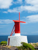 Village in Urzelina, traditional windmills, Urzelina de Urzelina Sao Jorge Island, Azores, Portugal Poster Print by Martin Zwick (18 x 24) # EU23MZW0973