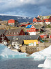 Uummannaq harbor and town, northwest of Greenland, located on an island in the Uummannaq Fjord System Poster Print by Martin Zwick (18 x 24) # GR01MZW1778