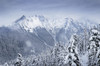 North Cascades after fresh snowfall Mount Sefrit and Nooksack Ridge in the distance, Washington State Poster Print by Alan Majchrowicz (24 x 18) # US48AMA0028