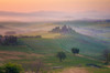 Italy, Tuscany, Val d' Orcia The Belvedere farmhouse at sunrise Credit as: Jim Nilsen / Jaynes Gallery Poster Print by Jaynes Gallery (24 x 18) # EU16BJY0452