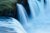 Iceland, Godafoss Waterfall Some of the small falls on the edges of the main fall look blue in the evening light Poster Print by Ellen Goff (24 x 18) # EU14EGO0175