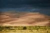 USA, Colorado, Great Sand Dunes National Park Thunderstorm over sand dunes near sunset Credit as: Don Grall / Jaynes Gallery Poster Print by Jaynes Gallery (24 x 18) # US06BJY1491
