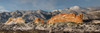 USA, Colorado, Garden of the Gods Panoramic of fresh snow on Pikes Peak and sandstone formation Credit as: Don Grall / Jaynes Gallery Poster Print by Jaynes Gallery (24 x 18) # US06BJY1508
