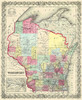 Wisconsin - Colton 1855 Poster Print by Colton Colton # WIZZ0003