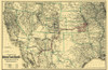Atchison, Topeka and Santa Fe Railroad System 1883 Poster Print by Colton Colton # USZZ0022