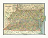 Virginia, Maryland, Delaware - Johnson 1888 Poster Print by Johnson Johnson # USVI0004