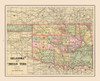 Oklahoma, Indian Territory - Cram 1892 Poster Print by Cram Cram # USOK0003