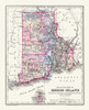 Rhode Island - Mitchell 1877 Poster Print by Mitchell Mitchell # USRI0002