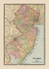 New Jersey, United States - Cram 1888 Poster Print by Cram Cram # USNJ0001