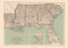 United States Southeastern - Williams 1873 Poster Print by Williams Williams # USSO0001
