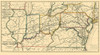 Western Railroads, Tributary to Philadelphia 1851 Poster Print by Williams Williams # USNE0029