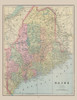 Maine - Cram 1892 Poster Print by Cram Cram # USMA0015