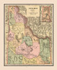 Idaho, United States - Cram 1888 Poster Print by Cram Cram # USID0002