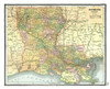 Louisiana - Johnson 1888 Poster Print by Johnson Johnson # USLO0005