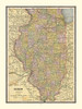 Illinois - Cram 1888 Poster Print by Cram Cram # USIL0001