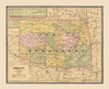 Indian Territory, Oklahoma - Cram 1888 Poster Print by Cram Cram # USIN0013