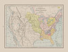 Indian Nations - First Settlement - Cram 1892 Poster Print by Cram Cram # USIN0017