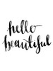Hello Beautiful Script Poster Poster Print by Urban Road Urban Road # URP64