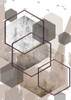 Abstract Hexagons Beige 1 Poster Print by Urban Epiphany Urban Epiphany # UERC102A