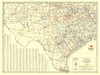 Texas Road Map from Magnolia Petro 1933 Poster Print by General Drafting General Drafting # TXZZ0039