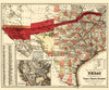 Texas and Pacific Railway - Colton 1873 Poster Print by Colton Colton # TXZZ0043