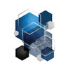 Geo Blue 2 Poster Print by Urban Epiphany Urban Epiphany # UESQ003B
