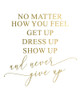 Never Give Up Poster Print by Urban Epiphany Urban Epiphany # UERC156