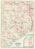 Texas Eastern Portion - Asher 1874 Poster Print by Asher Asher # TXEA0002