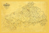 Burleson County Texas - Martin 1856 Poster Print by Martin Martin # TXBU0008