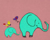 Whimsy Elephant II on Pink Poster Print by Taylor Greene # TGRC195B2