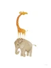 Safari Elephant and Giraffe Poster Print by Stellar Design Studio Stellar Design Studio # ST843