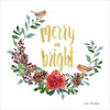 Merry and Bright Robin Wreath Poster Print by Seven Trees Design Seven Trees Design # ST456