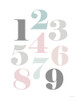 Softly Colored Numbers Poster Print by Susan Ball # SB804