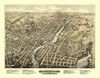 Pawtucket Central Falls Rhode Island - Vogt 1877 Poster Print by Vogt Vogt # RIPA0001