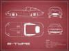 Jaguar E-Type-Maroon Poster Print by Mark Rogan # RGN112749