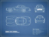 Mercedes 300SL Gullwing-Blue Poster Print by Mark Rogan # RGN112766