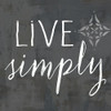 Live Simply on black Poster Print by Cynthia Coulter # RB14182CC
