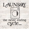 Laundry Room Humor VI-Never Ending Cycle Poster Print by Tara Reed # RB14008TR