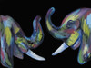Colorful Elephants 1 Poster Print by Pam Varacek # PVRC137B